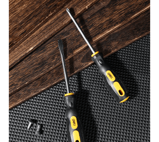 Deli Tools Deli Tools Screwdriver Sets EDL260002B – 2 Piece Magnetic Flat & Phillips Screwdriver Set hardware & machinery — thumbnail 2 of 4