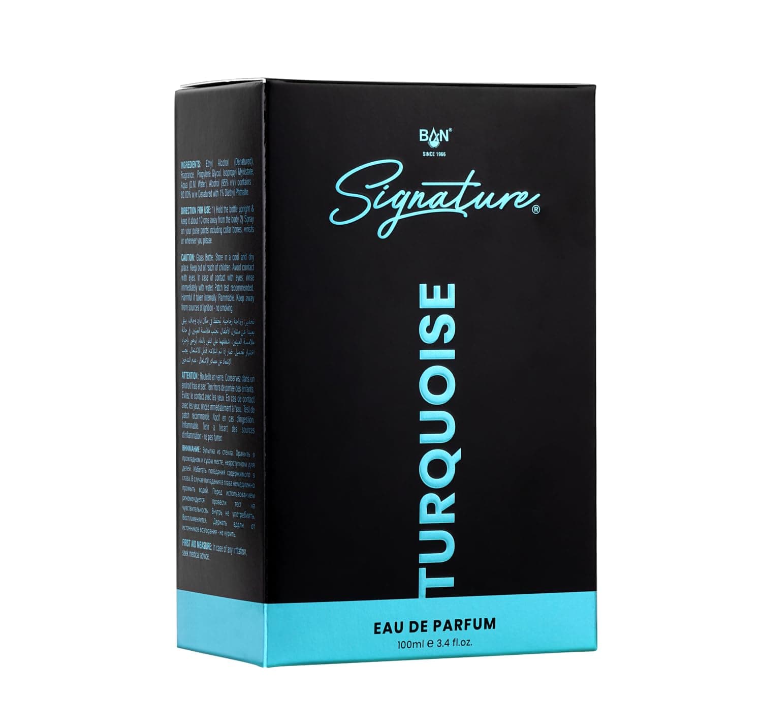SIGNATURE TURQUOISE Eau De Parfum 100ml | Luxury Amber Spicy Perfume for Men daily essentials & lifestyle — thumbnail 8 of 8