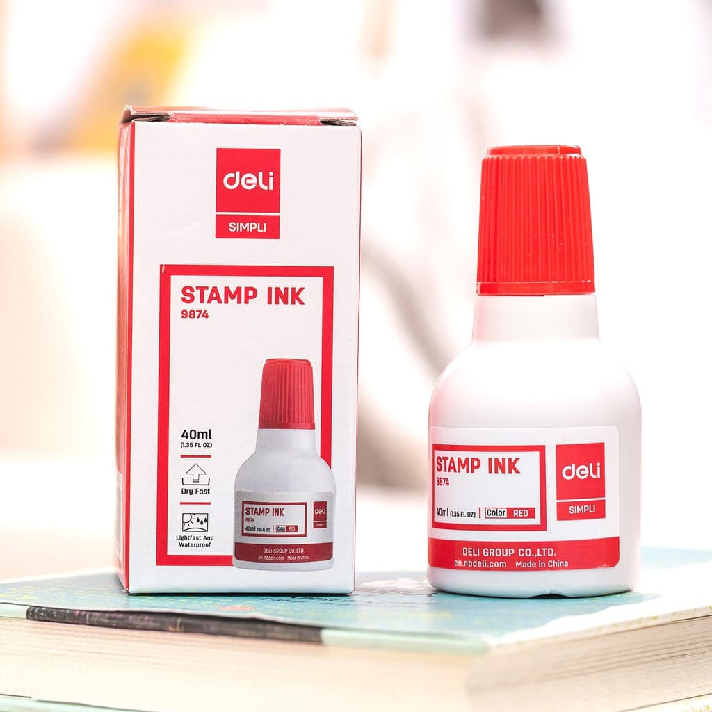 Deli Deli E9874 Fast Dry Stamp Ink 40ml for Rubber Stamps stationary, toys & sports — thumbnail 3 of 5