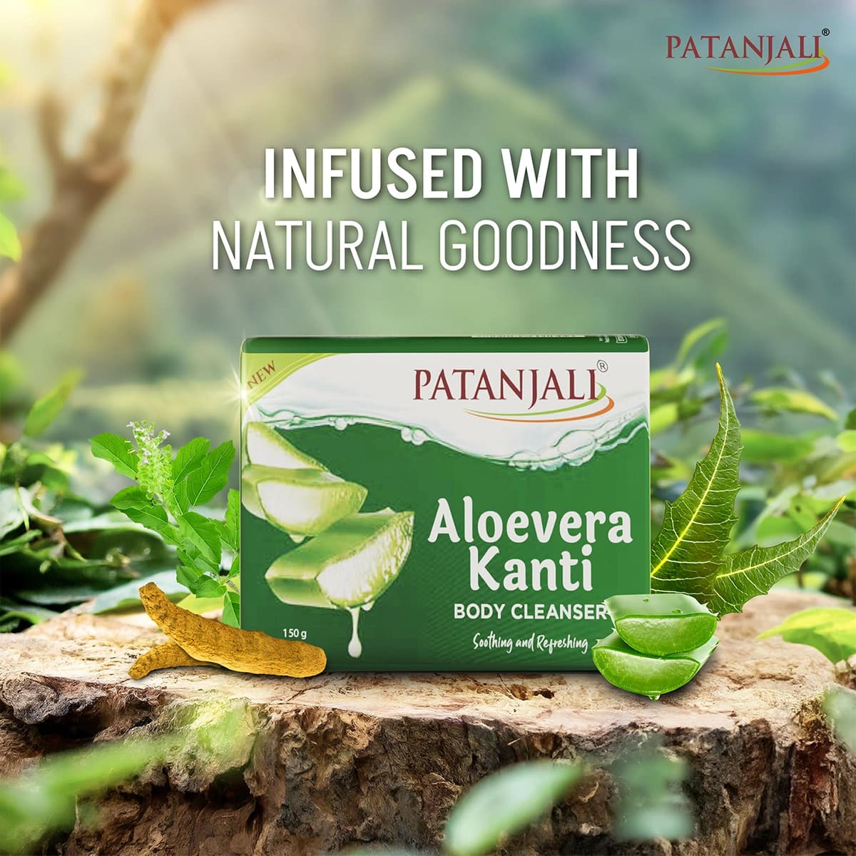 Patanjali Patanjali Aloevera Kanti Body Cleanser Soap 150gm | Herbal Bath Soap for Soft & Healthy Skin daily essentials &… — thumbnail 2 of 5
