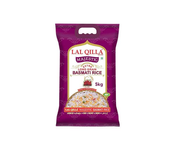 Lal Qilla Lal Qilla Majestic Steamed Basmati Rice – 5kg | Premium Long Grain Rice daily essentials & lifestyle — thumbnail 2 of 8