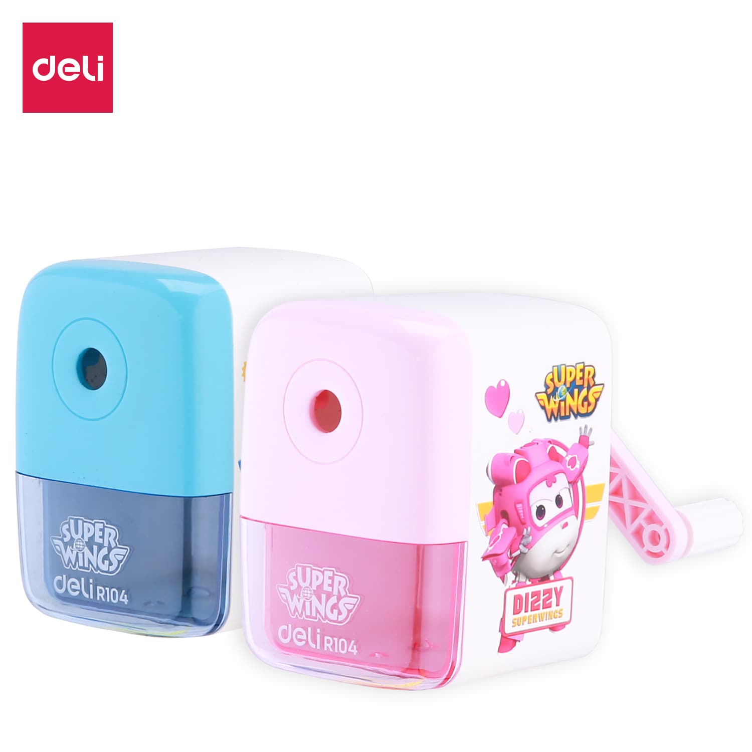 Deli ER10409 Rotary Pencil Sharpener per pcs– Manual Hand Crank Sharpener for School & Office