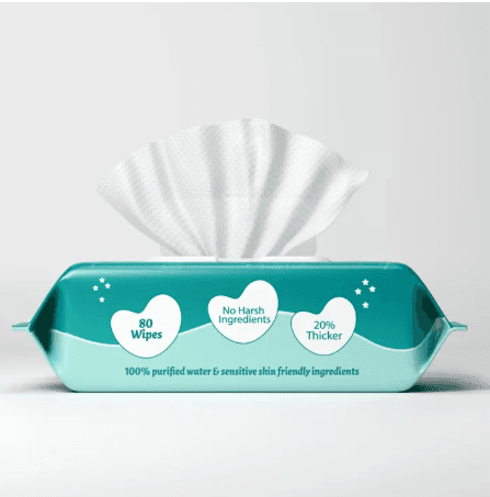 Kiwi Brand Baby Wet Wipes (80 Sheets) – Soft, Gentle & Moisturizing Baby Wipes