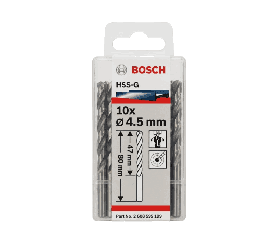 Twist Drill 4.5 mm HSS-G (Pack of 10)