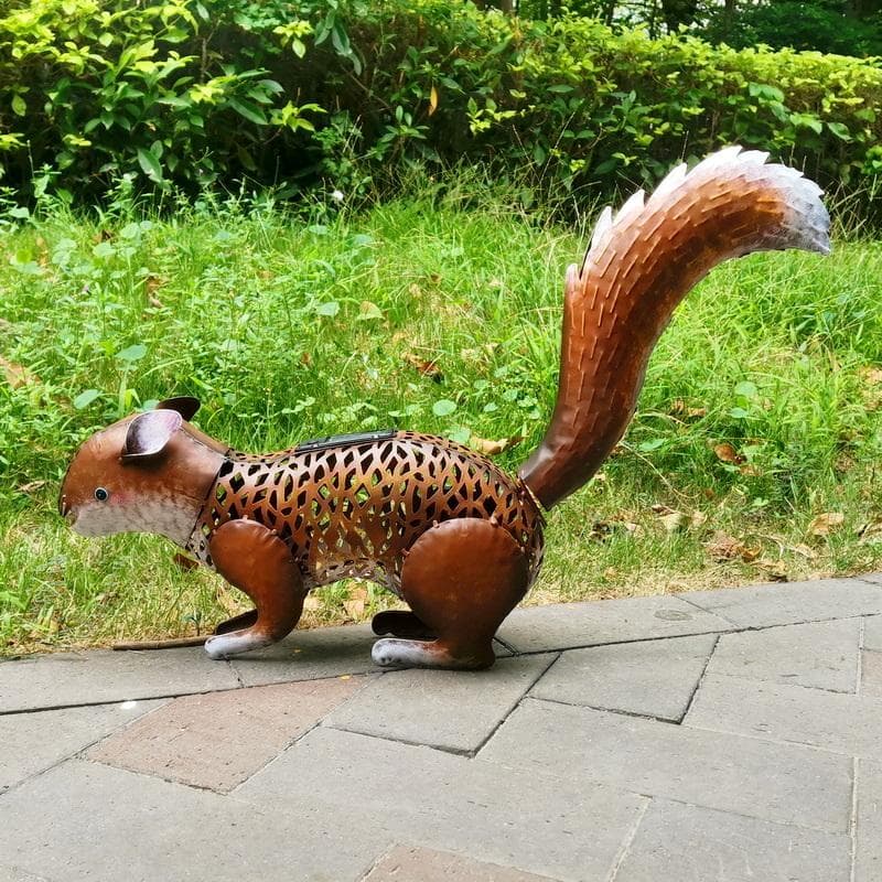 Senwell Senwell Metal Squirrel with LED Solar Light Garden Decoration Outdoor Lawn Ornament W-G213012 home decor — thumbnail 2 of 2