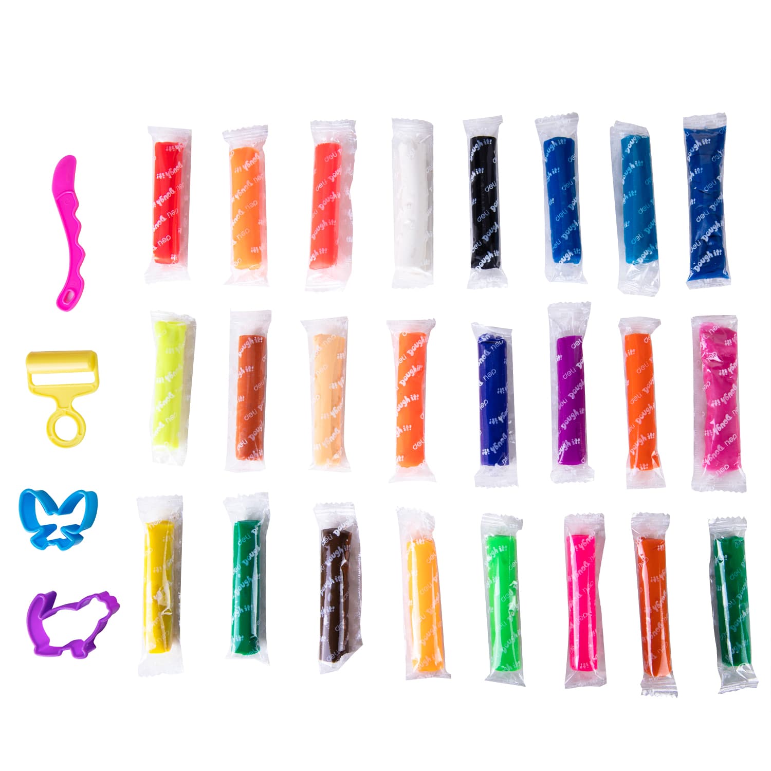 Deli Deli ED75286 Dough Set – 24 Colors Modeling Clay with 4 Free Tools | 280g stationary, toys & sports — thumbnail 5 of 5