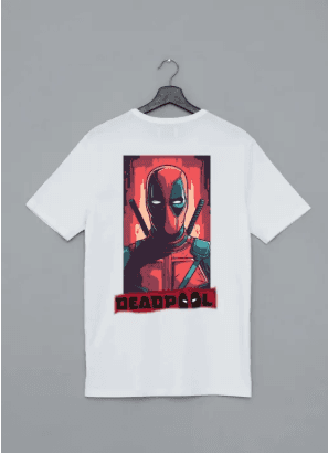 Marvel Deadpool T-Shirt for Men – White (M, L, XL, 2XL)