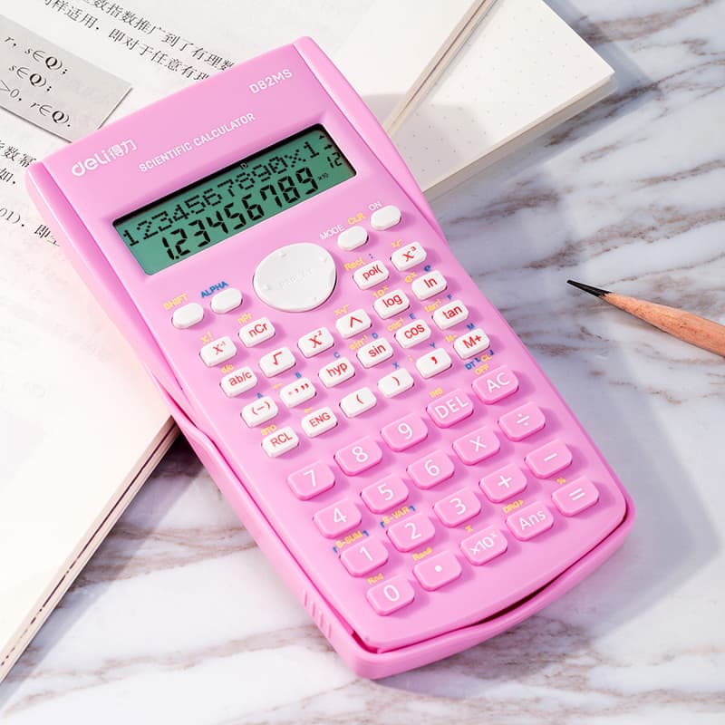 Deli Deli-D82MS Scientific Calculator Pink | 240 Functions for Students stationary, toys & sports — thumbnail 3 of 5