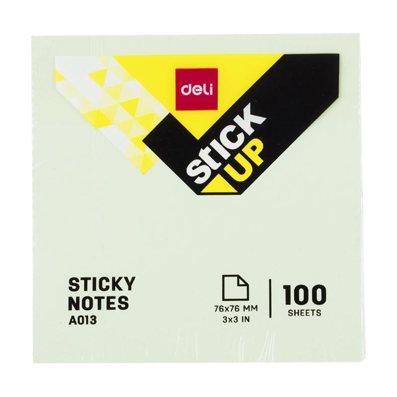 Deli Deli Sticky Notes 76 x 76mm 100 Sheets EA01303 | Self-Adhesive Memo Pad stationary, toys & sports — thumbnail 5 of 5