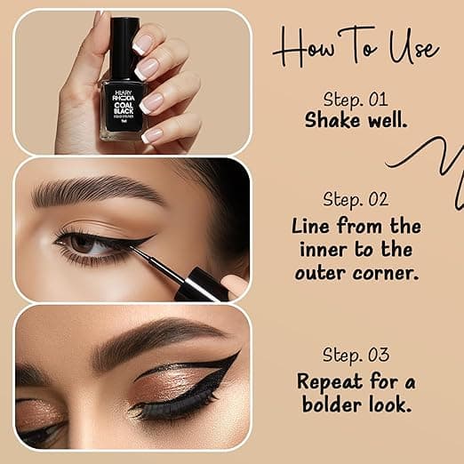 HILARY RHODA Hilary Rhoda Coal Black Liquid Eyeliner | Waterproof Long-Lasting Eyeliner daily essentials & lifestyle — thumbnail 4 of 7