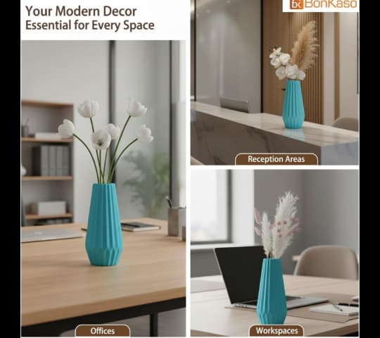 Modern Decorative Plastic Flower Vase for Home & Office Decor