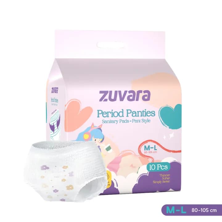 Zuvara Disposable Sanitary Period Panties M-L (10 Pcs) for Women