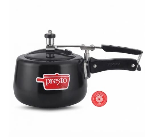 Presto Hard Anodized Contura Induction Base Pressure Cooker 2 Litre | Inner Lid Cooker