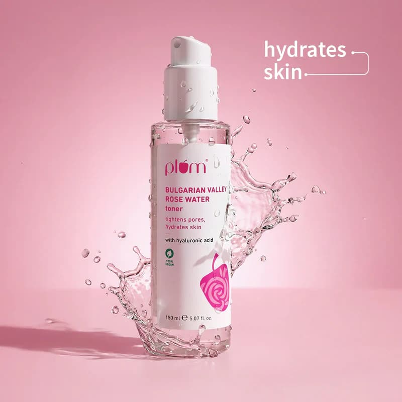 Plum Plum Bulgarian Valley Rose Water 100ml Natural Facial Toner & Skin Freshener daily essentials & lifestyle — thumbnail 2 of 3