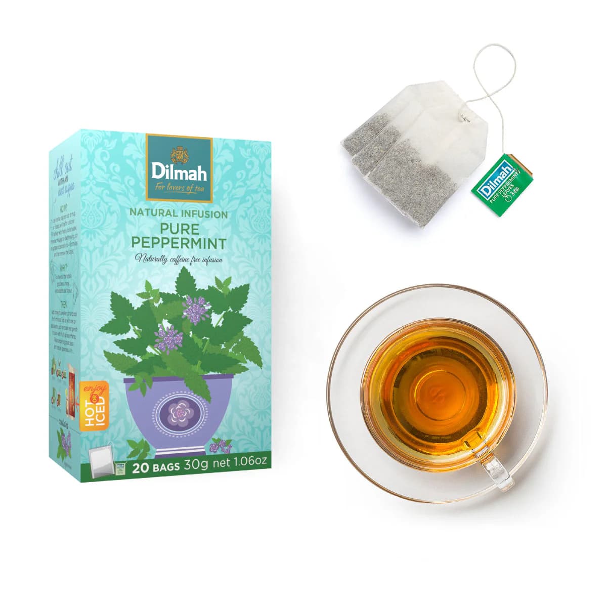 Dilmah Dilmah Pure Leaf Peppermint Herbal Tea | Premium Caffeine-Free Herbal Infusion daily essentials & lifestyle — thumbnail 5 of 9