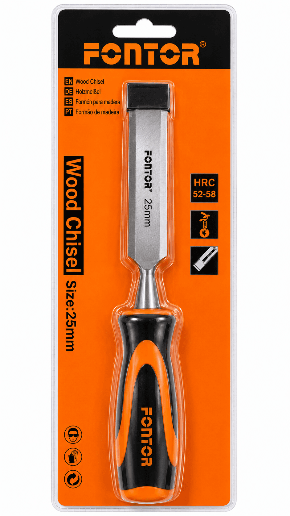 Fontor Fontor Chisel Wood 25MM HWC0125 – Professional Woodworking Chisel for Carving, Shaping & Wood Cutting hardware &… — thumbnail 2 of 2
