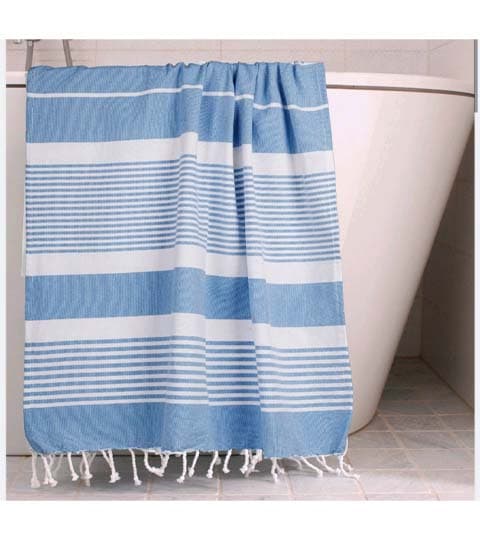 Pure Cotton Thin Towel with Tassels – Soft Lightweight Bath & Beach Towel