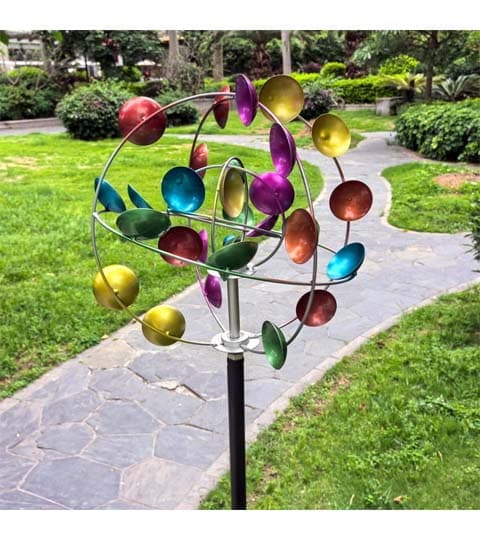 Senwell Senwell Round Ball Wind Spinner Garden Decoration #92 home decor — thumbnail 2 of 3
