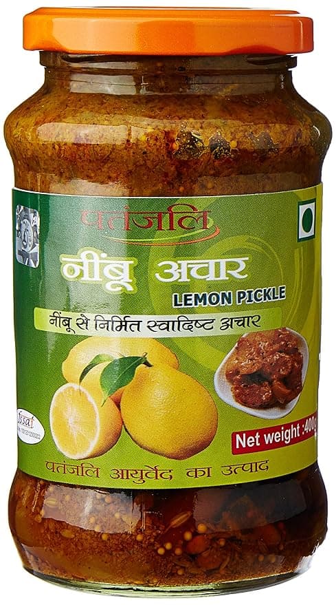Patanjali Lemon Pickle 400g | Traditional Indian Nimbu Achar