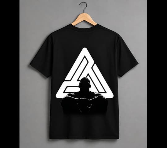 Breezy Black Pyramid T-Shirt for Men – Stylish Casual Wear, Sizes S to XXL