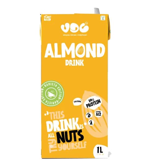 Vegan Almond Drink 1L - Pack of 12 Barista Edition (Tetra Pak)