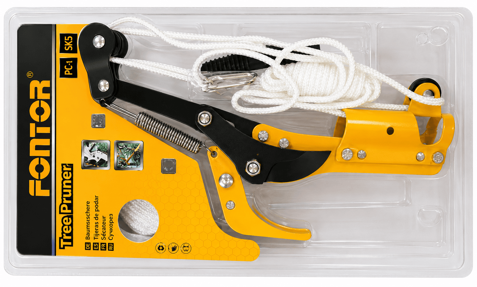 Fontor TREE PRUNER 180505 Heavy Duty Garden Tree Branch Cutter with Sharp Steel Blade