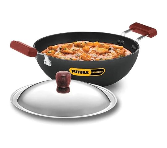 Hawkins - Hawkins 3.5 Litre Futura Non Stick Kadai with SS Lid INK35S - Big Digital