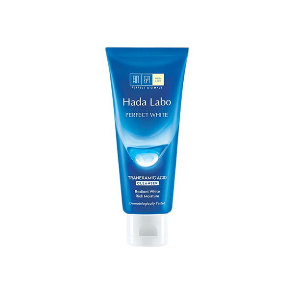 Hada Labo Perfect White Tranexamic Acid Cleanser – Brightening Face Wash for All Skin Types (100g)