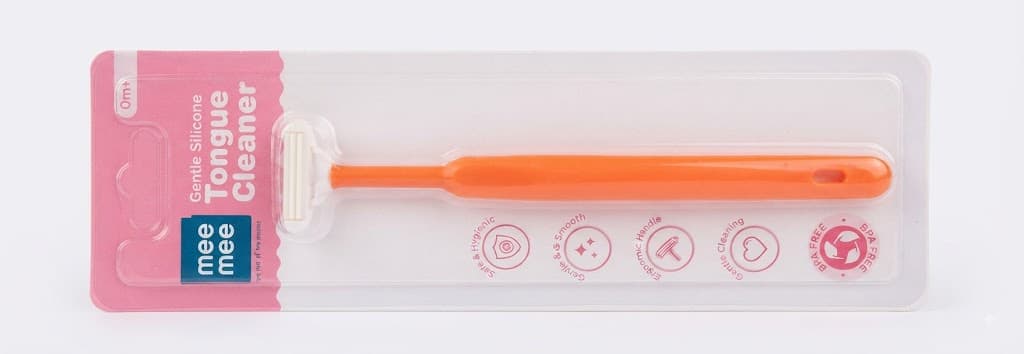 Mee Mee Gentle Silicone Tongue Cleaner – BPA-Free Infant Oral Care Tool