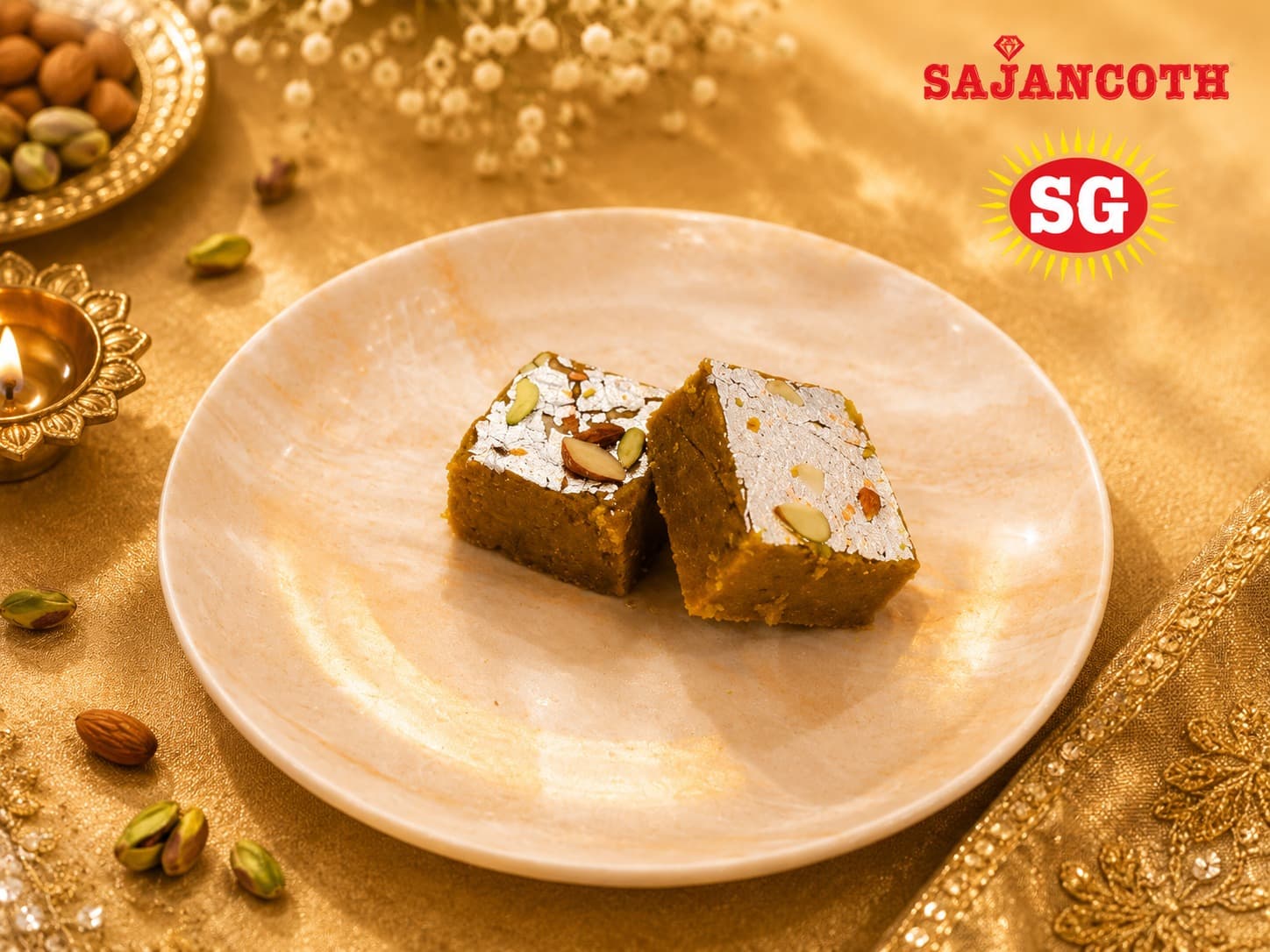 Sajan Goth Dil Keshar Besan Barfi – Rich Saffron Traditional Sweet daily essentials & lifestyle — thumbnail 2 of 3