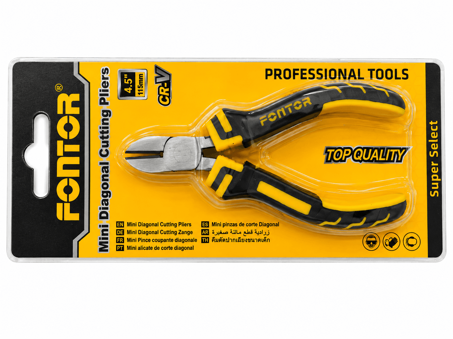 Fontor Mini Long Nose Pliers 4.5 Inch 180669 Precision Needle Nose Hand Tool for Electronics & DIY Repair