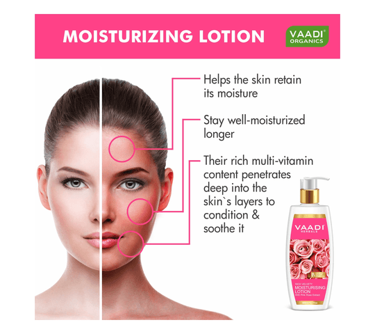 Vaadi Organics Vaadi Organics - Moisturising Lotion With Pink Rose Extract (350 ml) - VH0295 daily essentials & lifestyle — thumbnail 2 of 2