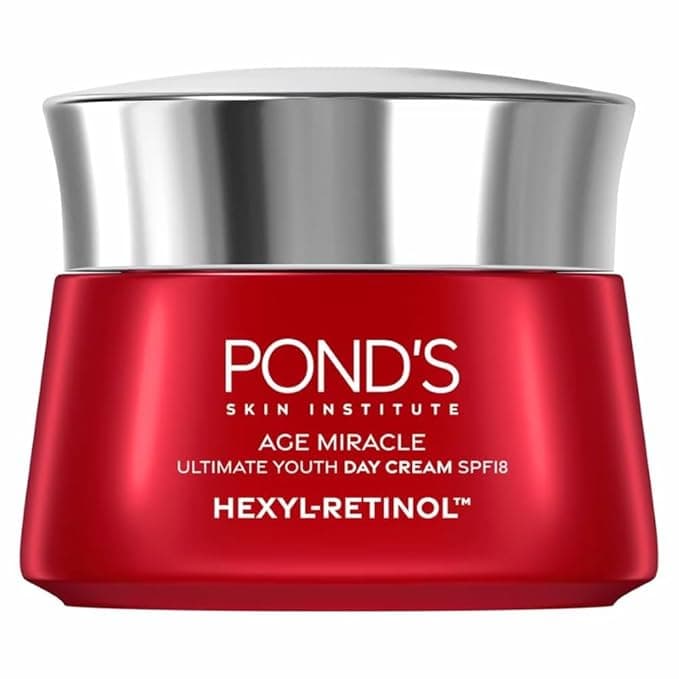 Pond's HEXYL-RETINOL Age Miracle Ultimate Youth Day Cream SPF18 45gm | Anti-Aging Moisturizer for Wrinkle Reduction & Youthful Skin