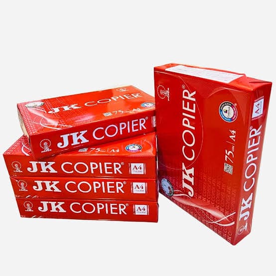 JK Copier A4 Paper 75 GSM 500 Sheets per Ream 5 Box