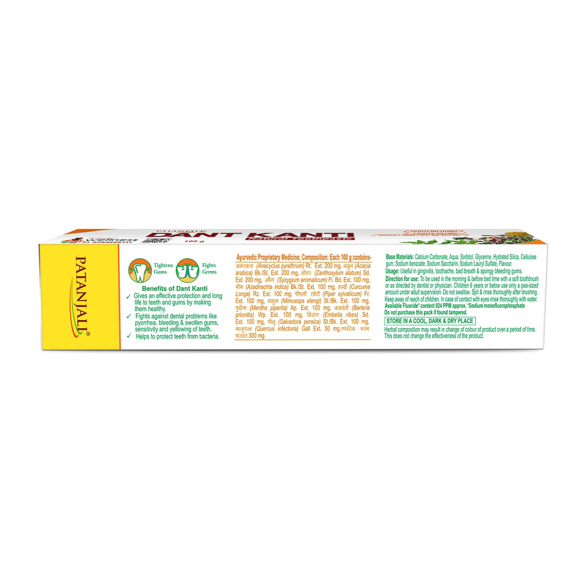 Patanjali Patanjali Dant Kanti Natural Toothpaste 100gm | Ayurvedic Herbal Toothpaste for Healthy Teeth & Gums daily… — thumbnail 7 of 8