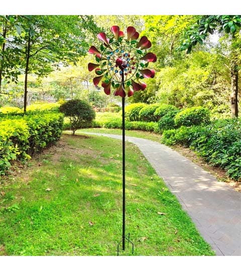 Senwell Senwell Morning Glory Wind Spinner with LED Solar Light #65 home decor — thumbnail 3 of 3