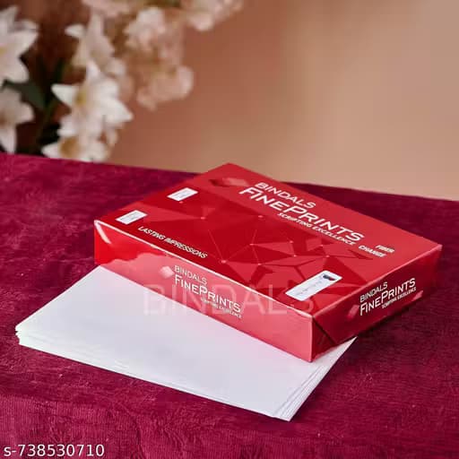Bindals Fine Prints Printing & Writing Paper – A4 Size (210 × 297 mm), 75 GSM, 500 Sheets daily essentials & lifestyle — thumbnail 2 of 3