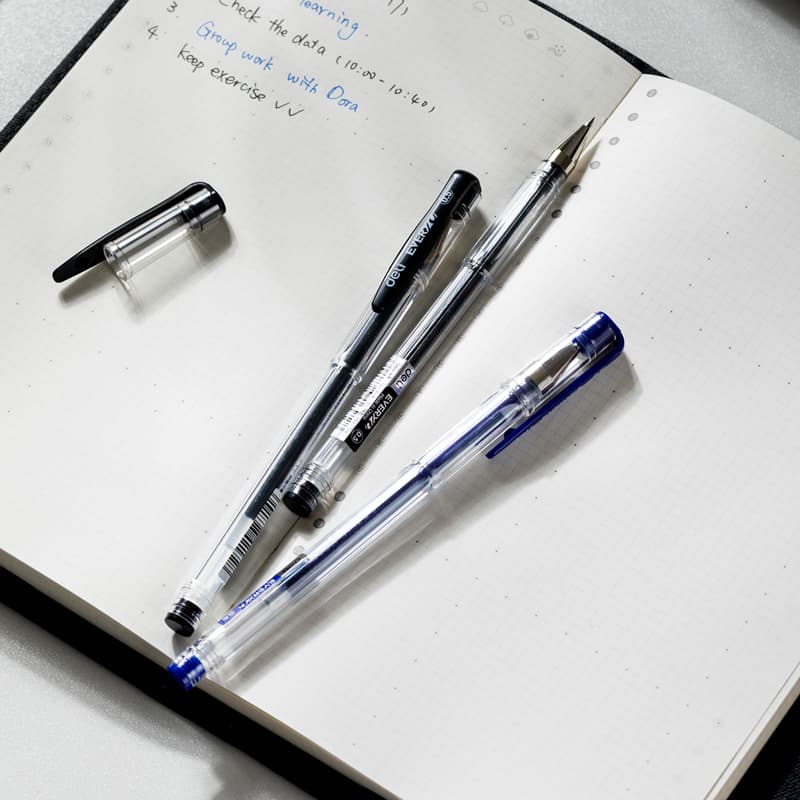 Deli Deli Gel Pen Black 12pcs G65-BK | Smooth Writing Gel Pens for Office, School & Home per pcs stationary, toys & sports — thumbnail 2 of 3