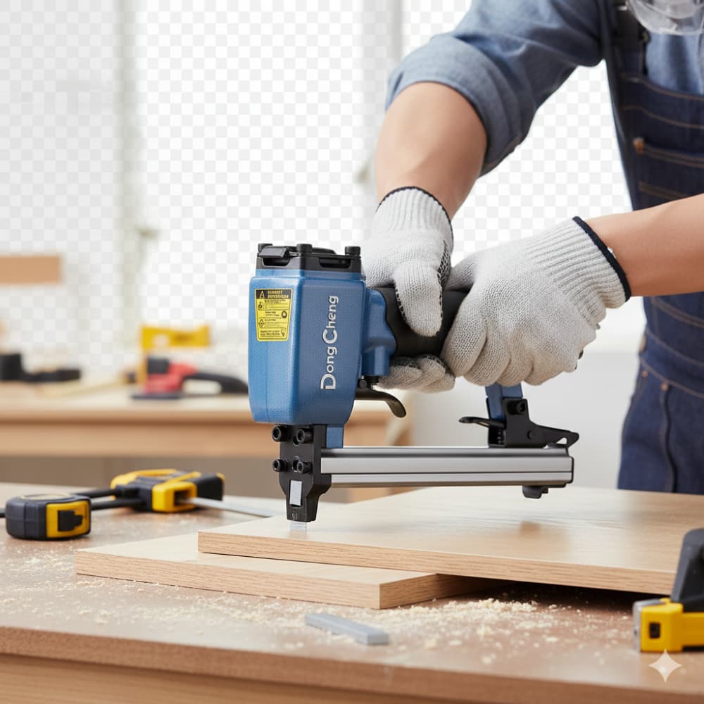 Dongcheng Power Tools Dongcheng Air Stapler D03-1013J Pneumatic Staple Gun | 4-7 Bar Professional Upholstery & Woodworking… — thumbnail 4 of 4