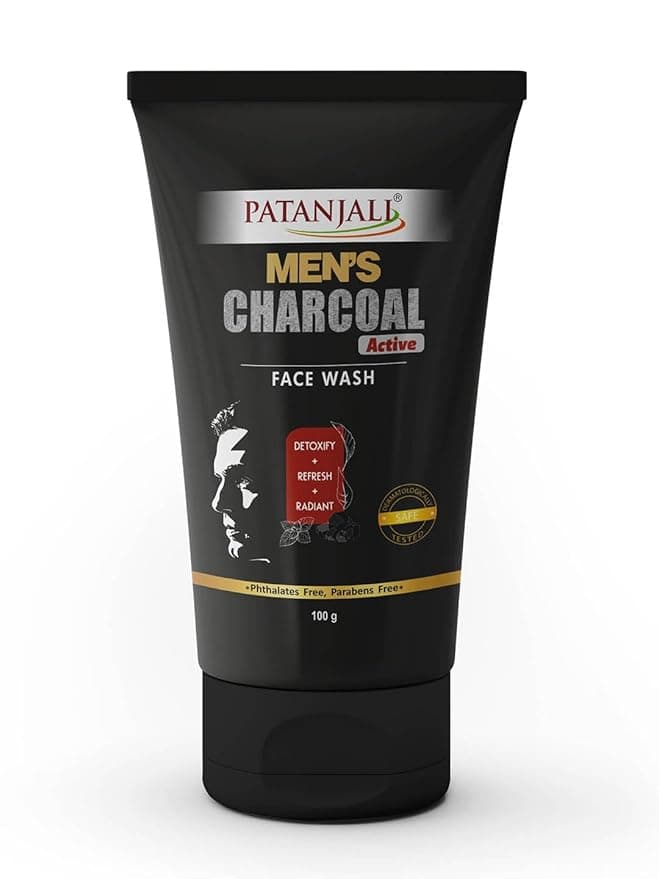 Men's Charcoal Active Face Wash 100gm | Deep Cleansing Oil Control Face Wash