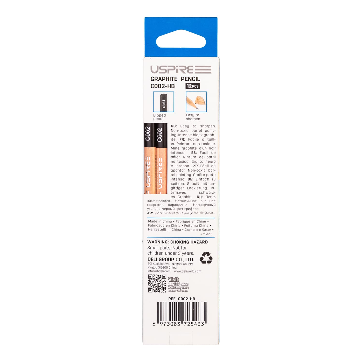 Deli Deli EC002-HB Graphite Pencil – Premium HB Triangular Wooden Pencil for Writing, Drawing & Sketching ( Per Box)… — thumbnail 4 of 5