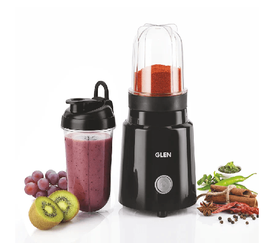 GLEN Active Blender 350W Grinder Blender with 2 Unbreakable Food Grade Jars & Sipper Cap SA 4048NSIP