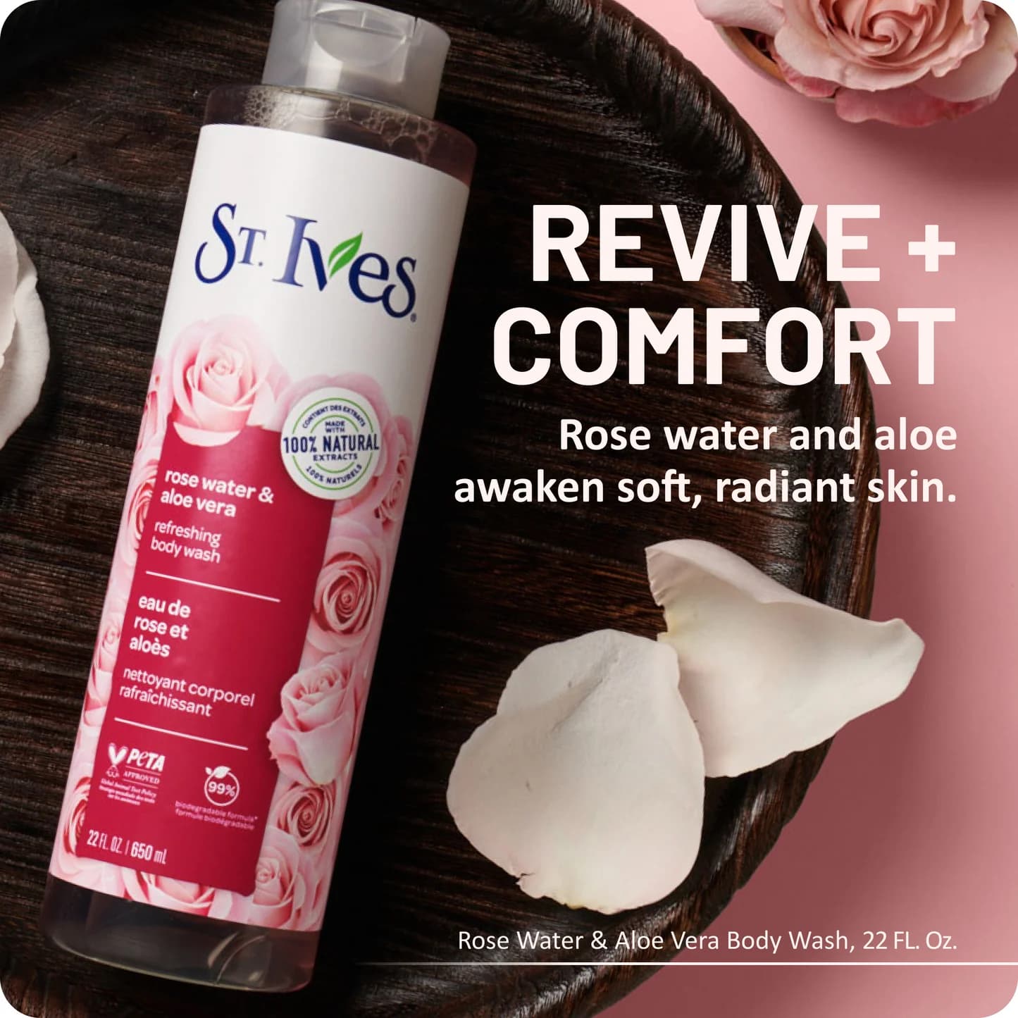 St. lIves St. Ives Rose Water & Aloe Vera Hydrating Body Wash 650ml daily essentials & lifestyle — thumbnail 2 of 2