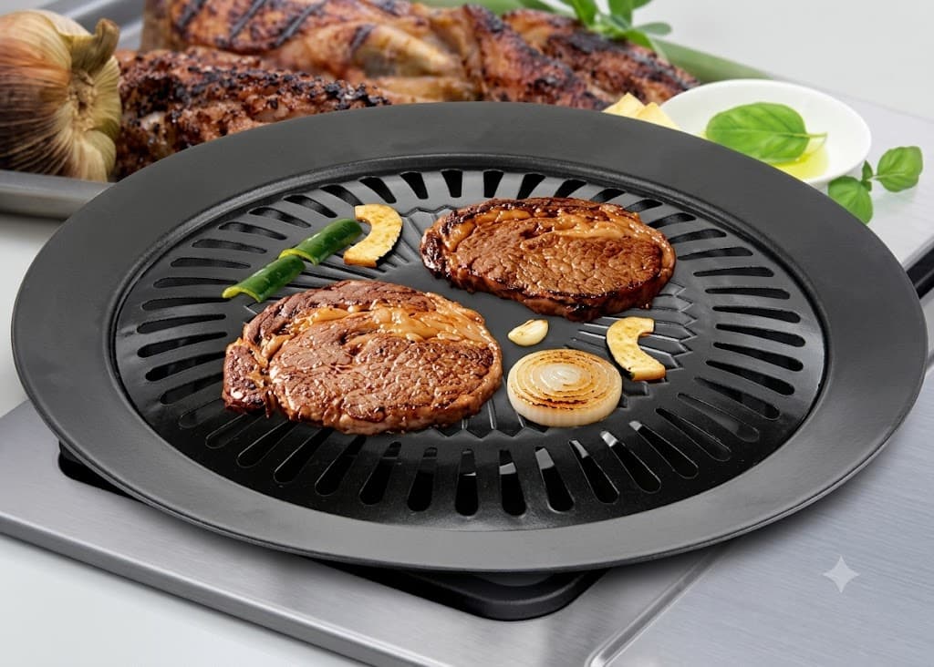 Smokeless Stovetop Grill Pan | Non-Stick Indoor BBQ Grilling Pan