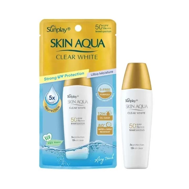 Sunplay Skin Aqua Clear Sunscreen SPF 50 PA++++ 55g for Oily to Combination Skin