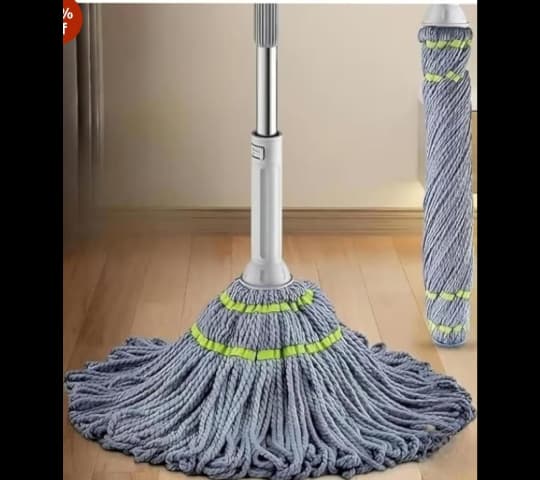 Self-Wringing Twist Mop with Super Absorbent Microfiber Head for Easy Floor Cleaning