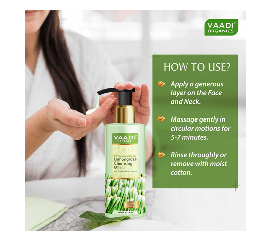 Vaadi Organics Vaadi Organics - Lemongrass Cleansing Milk with Liquorice Root extract - Anti Pigmentation Therapy (110 ml)… — thumbnail 2 of 2