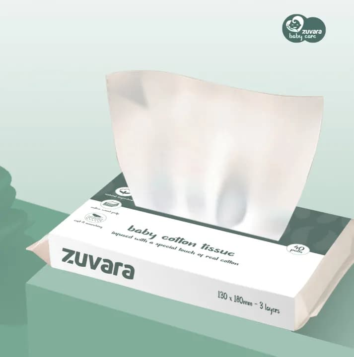 Zuvara Zuvara Baby Moisturizing Dry Tissue 40 Pulls Pack of 6 for Soft & Gentle Care daily essentials & lifestyle — thumbnail 2 of 3