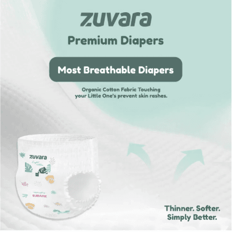 Zuvara Zuvara Premium Tape Diaper Small (Pack of 40) pharmacy, fitness & surgical — thumbnail 2 of 3