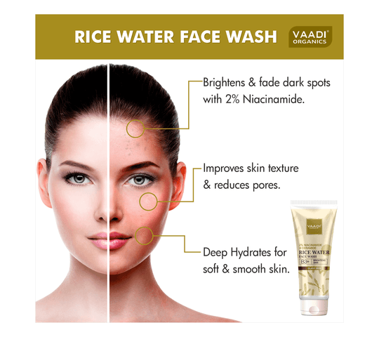 Vaadi Organics Vaadi Organics - 2% Niacinamide + Ceramide Rice Water Face Wash | B3+ | Brightens Skin|Glass Skin Look|… — thumbnail 2 of 2